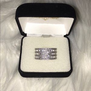 NWOT Cubic Zirconia/Sterling Silver Eternity Ring